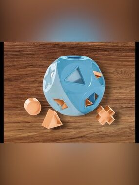 tupperware Shape O Toy Ball blue & peach
